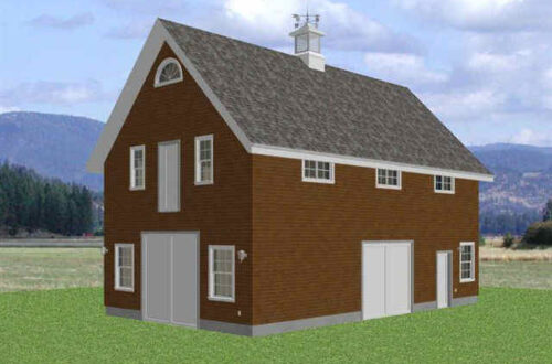 24 by 40 foot 2 story barn plans