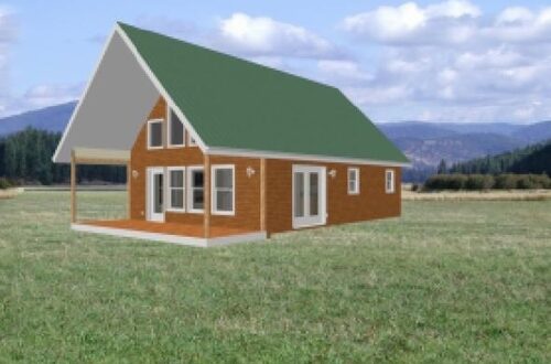 24 by 32 foot cabin plans with loft