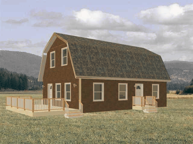 24 x 36 gambrel roof cabin